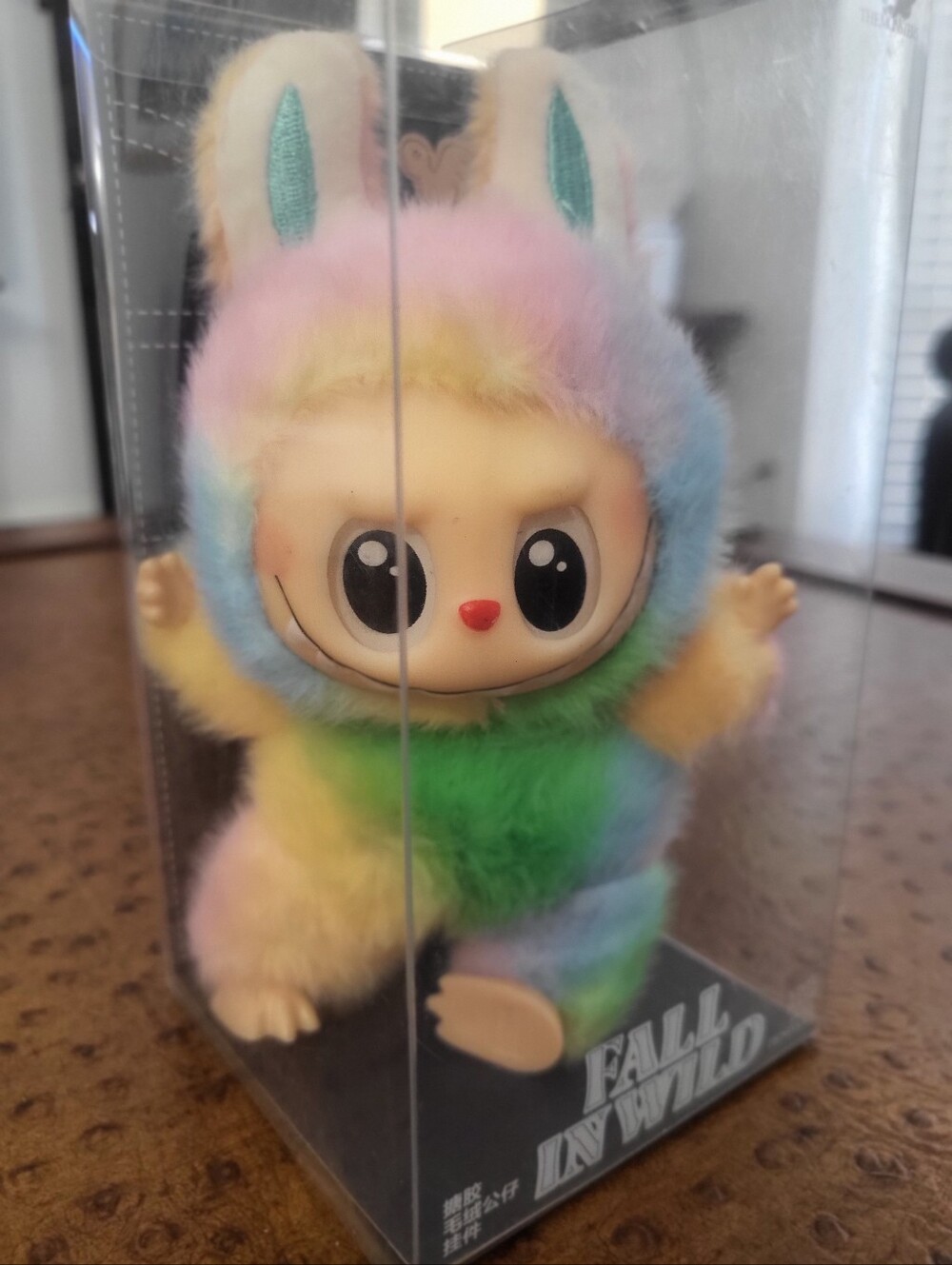 Never Been Out of her Box. Rainbow Fuzzy Bunny Plush Figure - 'Fall In Wild'